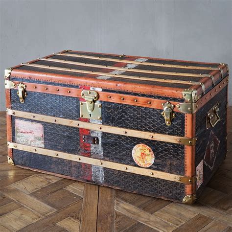 goyard antique trunk|vintage Goyard trunk.